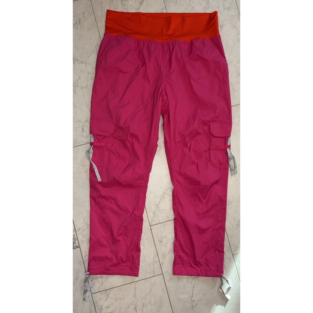 ZUMBA‎ Wear Pink Orange Dance Cargo Pants Size XL NWT